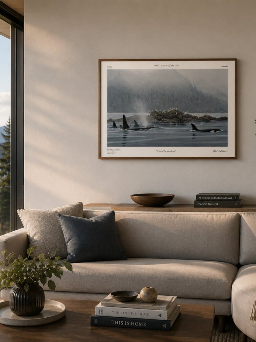 Robert Bateman Orca Procession Show of Hearts Poster Print 2013